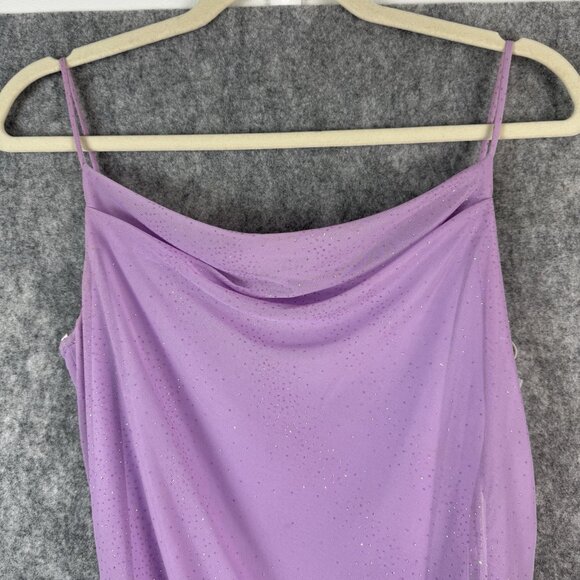 City Triangles Vtg Y2K Sparkle‎ Maxi Dress Hoco Prom Gown Sz M Purple Fairy - Picture 2 of 16